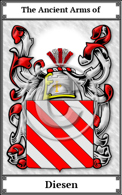 Diesen Family Crest Download (JPG)  Book Plated - 150 DPI