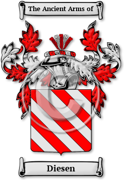 Diesen Family Crest Download (jpg) Legacy Series - 150 DPI