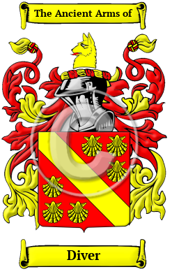 Diver Family Crest Download (JPG) Heritage Series - 600 DPI