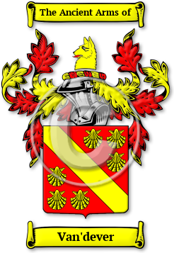 Van'dever Family Crest Download (jpg) Legacy Series - 150 DPI