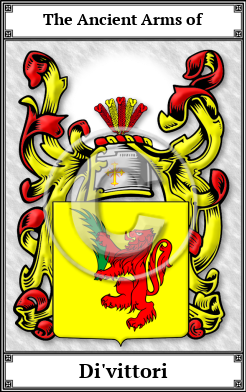 Di'vittori Family Crest Download (JPG)  Book Plated - 150 DPI