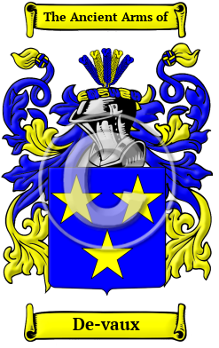 De-vaux Family Crest Download (JPG) Heritage Series - 300 DPI