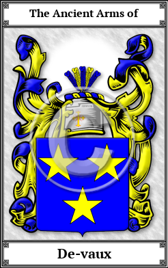 De-vaux Family Crest Download (JPG)  Book Plated - 150 DPI