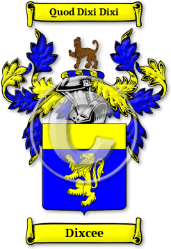 Dixcee Family Crest Download (jpg) Legacy Series - 150 DPI