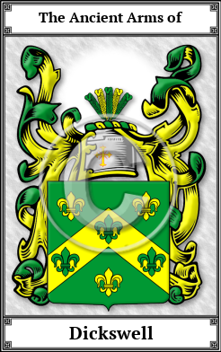 Dickswell Family Crest Download (JPG) Book Plated - 600 DPI