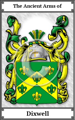 Dixwell Family Crest Download (JPG)  Book Plated - 150 DPI
