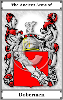 Dobermen Family Crest Download (JPG) Book Plated - 600 DPI