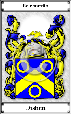 Dishen Family Crest Download (JPG)  Book Plated - 150 DPI
