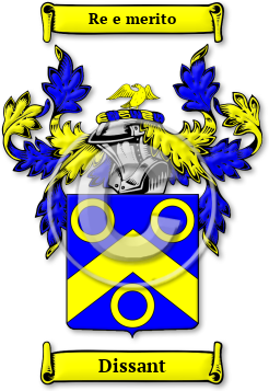 Dissant Family Crest Download (JPG) Legacy Series - 600 DPI