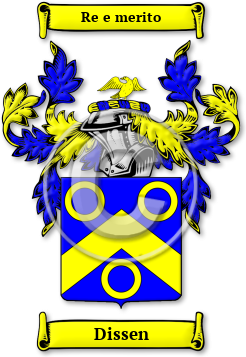 Dissen Family Crest Download (jpg) Legacy Series - 150 DPI