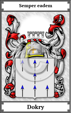 Dokry Family Crest Download (JPG) Book Plated - 600 DPI