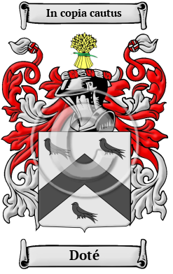 Doté Family Crest Download (JPG) Heritage Series - 300 DPI