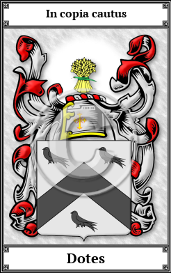 Dotes Family Crest Download (JPG) Book Plated - 300 DPI