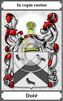 Doté Family Crest Download (JPG)  Book Plated - 150 DPI