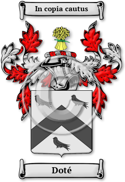 Doté Family Crest Download (jpg) Legacy Series - 150 DPI