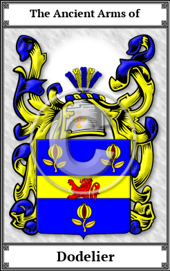 Dodelier Family Crest Download (JPG)  Book Plated - 150 DPI