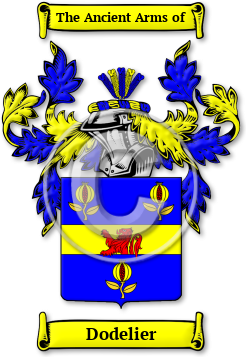 Dodelier Family Crest Download (jpg) Legacy Series - 150 DPI