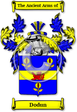 Dodun Family Crest Download (jpg) Legacy Series - 150 DPI