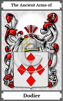 Dodier Family Crest Download (JPG)  Book Plated - 150 DPI