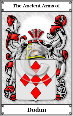 Dodun Family Crest Download (JPG) Book Plated - 600 DPI