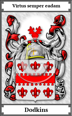 Dodkins Family Crest Download (JPG) Book Plated - 600 DPI