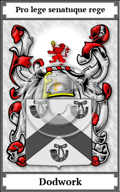 Dodwork Family Crest Download (JPG)  Book Plated - 150 DPI