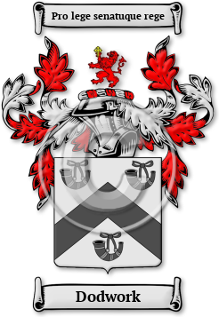 Dodwork Family Crest Download (jpg) Legacy Series - 150 DPI