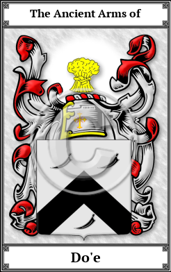 Do'e Family Crest Download (JPG)  Book Plated - 150 DPI