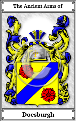 Doesburgh Family Crest Download (JPG)  Book Plated - 150 DPI
