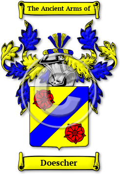 Doescher Family Crest Download (jpg) Legacy Series - 150 DPI