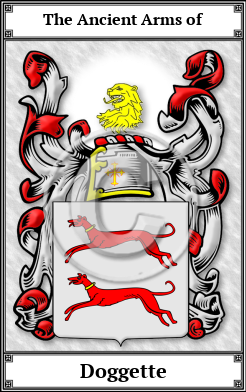 Doggette Family Crest Download (JPG)  Book Plated - 150 DPI