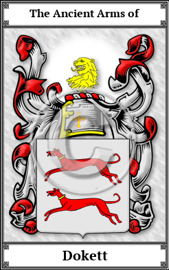Dokett Family Crest Download (JPG) Book Plated - 600 DPI
