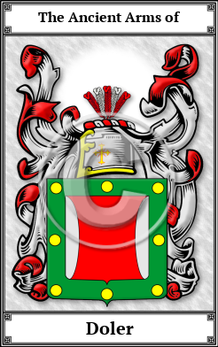 Doler Family Crest Download (JPG)  Book Plated - 150 DPI