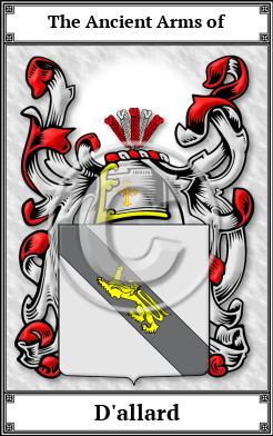 D'allard Family Crest Download (JPG)  Book Plated - 150 DPI