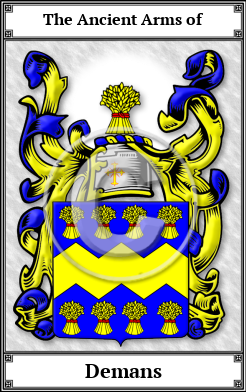 Demans Family Crest Download (JPG)  Book Plated - 150 DPI