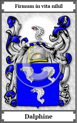 Dalphine Family Crest Download (JPG)  Book Plated - 150 DPI
