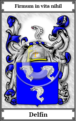 Delfín Family Crest Download (JPG) Book Plated - 150 DPI
