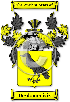 De-domenicis Family Crest Download (jpg) Legacy Series - 150 DPI