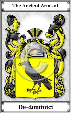 De-dominici Family Crest Download (JPG)  Book Plated - 150 DPI