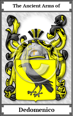 Dedomenico Family Crest Download (JPG) Book Plated - 600 DPI