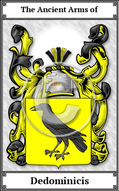 Dedominicis Family Crest Download (JPG)  Book Plated - 150 DPI