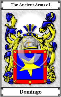 Domingo Family Crest Download (JPG)  Book Plated - 150 DPI