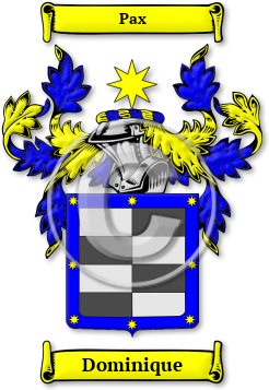 Dominique Family Crest Download (jpg) Legacy Series - 150 DPI