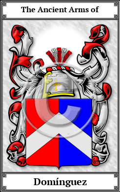 Domínguez Family Crest Download (JPG)  Book Plated - 150 DPI