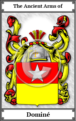 Dominé Family Crest Download (JPG) Book Plated - 600 DPI