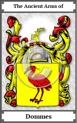 Dommes Family Crest Download (JPG)  Book Plated - 150 DPI