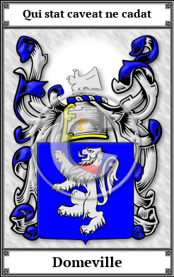Domeville Family Crest Download (JPG)  Book Plated - 150 DPI