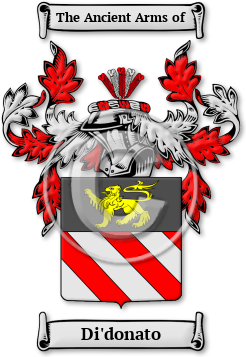 Di'donato Family Crest Download (jpg) Legacy Series - 150 DPI