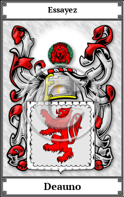 Deauno Family Crest Download (JPG)  Book Plated - 150 DPI