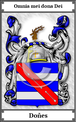 Doñes Family Crest Download (JPG) Book Plated - 150 DPI